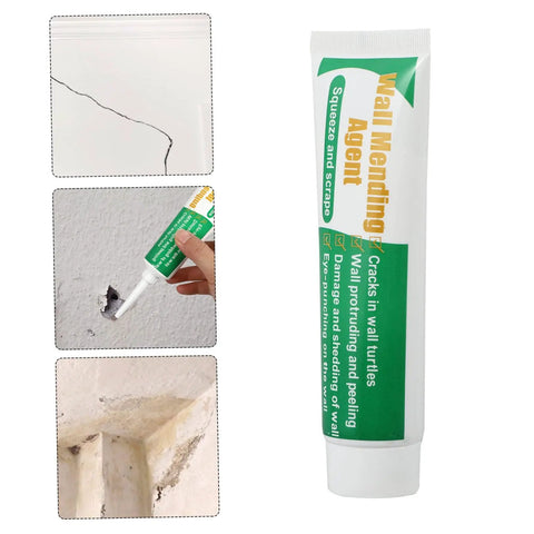 Two Pack Wall Mending Repair Kit With Scraper And Quick Drywall Paste For Cracks, Holes, Gaps, Graffiti Fixes, Self Adhesive Patch Cream, Easy Fast Repair For Damaged Walls