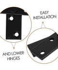 Close-up of installation instructions for Hidden Pivot Door Hinge System 360 Degree Stainless Steel Concealed Pivot Hinge