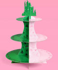 Pink And Green Witch Cupcake Tower 3 Tier Party Ready Birthday Dessert Display Stand For Girls Party Decor Kids Wizard Themed Cake