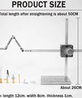 Pro Grade Stop Motion Armature Kit With Two Way Rail System For Vertical And Horizontal Movement, Stainless Steel Rig Arm For Figures And Models, Includes Five Connectors For Flexible, Dope Animation Setups, 50cm rail and 26cm height