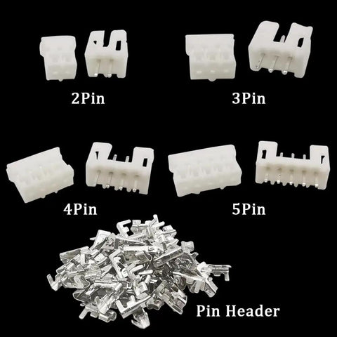 Awesome 230 Pc Jst Ph 2.0 Wire Terminal Kit With 2.0mm Pitch For 2P 3P 4P 5P Housing Pin Headers And Male Female Soldering Connectors Perfect Diy Electronics Projects Plus Super Easy To Install Great Value Bundle., white 2P 3P 4P 5P JST PH 2.0mm connector housings with pin headers