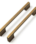 Antique Bronze Vintage Brass Drawer Handles Set For Cabinets Six Pack Solid Zinc Alloy Construction With 5 Inch Or 6-1/4 Inch Hole Centers