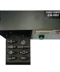 Heavy Duty Electrical Terminal Crimping Machine With Seven Quick Change Dies and Slick Wire Pliers, showing control panel and dies.