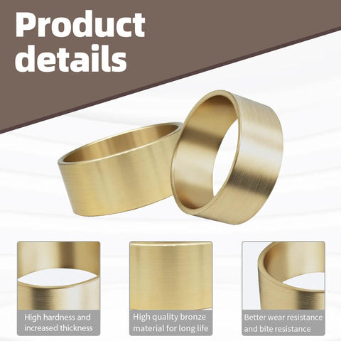Bronze Bushing Replacement 2 Pack For Lawn Mower Clutch Parts 20 And 30 Series With Three Quarter Inch Crankshaft Fit 200349A 350339 Compatible Durable Bronze Bushing Set For Easy Install In Garden Equipment, bronze bushings close-up