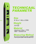 Heavy Duty Nine Inch Torpedo Level With Mighty Magnet Strip And Triple Clear Vials Delivering Spot On 45 90 180 Degree Reads Shock Resistant Tool built for weekend warriors. 9.1 x 1.4 inches, aluminum alloy.