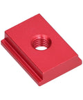 Pro Grade Red Aluminum Alloy T Track Sliding Nut with T Slot Nut for Woodworking Jigs, M6, showing smooth screw slot fastener