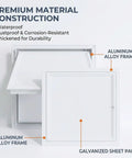 Solid Galvanized Steel Crawl Space Access Panel With No Fuss Thumb Screw For Quick Pvc And Wiring Drywall Hatch Covers clean white construction details.