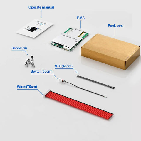 Built Tough Smart Battery Management System For 4S To 8S Packs With One Amp Active Balancing 200 Amp Capacity Bluetooth App Control components