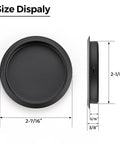 4 Pack Closet Door Finger Pulls For 2-1/8 Inch Holes Stainless Steel Sliding Door Hardware Easy Snap-In Dimensions Chart