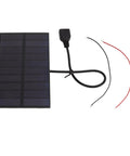1.5W 5V Flexible Mini Solar Panel With USB Interface for portable charging; connectors visible; ideal for DIY projects