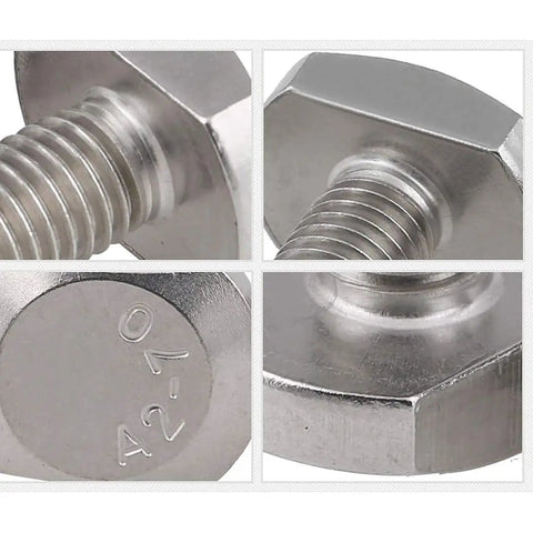 Close-up views of Heavy Duty T Slot Bolts M8x50mm Stainless Steel Hammer Head For Woodworking 3 Pack Anti Rust Corrosion Resistant
