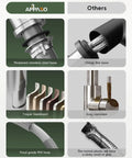 Comparison of thickened stainless steel base and cheap thin base with corrosion-resistant features of Brushed Nickel Kitchen Faucet.