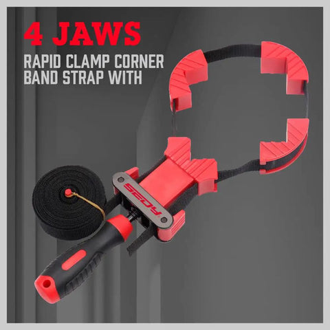 13 Ft Belt Band Clamp For Woodworking Quick Release Frame Clamp With 90 Degree Corner Pieces Heavy Duty Strap Clamp