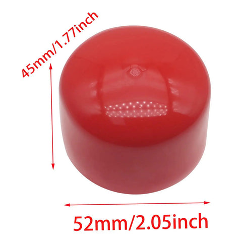 Four Pack 1.98-Inch Red Rubber Bearing Caps For Trailer Wheel Hub Dust Covers Keep Bearings Clean And Lubricated