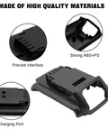 Heavy Duty 15 Cell 18650 Battery Cover Compatible With DeWalt 18V 20V Power Tools, showing precise interface and charging port.