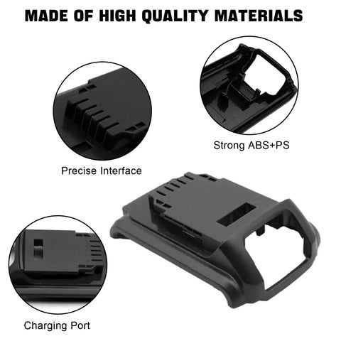 Heavy Duty 15 Cell 18650 Battery Cover Compatible With DeWalt 18V 20V Power Tools, showing precise interface and charging port.