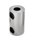 3/16 To 3/16 Inch Solid Bore Set Screw Shaft Coupler Crafted From Rugged 303 Stainless Steel, featuring dual hex openings.