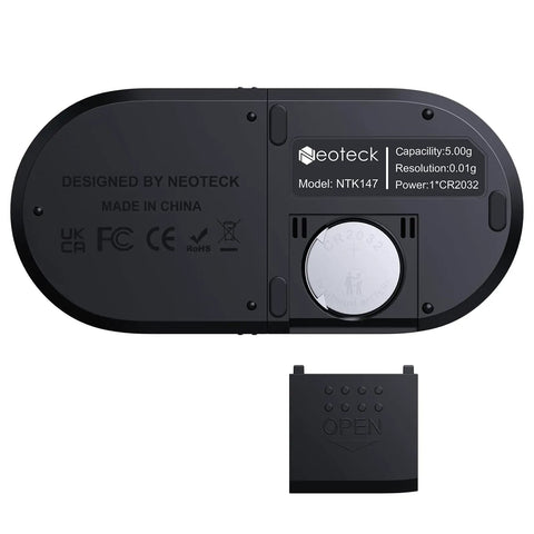 Upgraded Digital Turntable Stylus Force Scale Gauge For Precise Cartridge Tracking And Pro Grade Vinyl Sound Quality Essential Tool To Protect Records And Your Turntable Investment, black plastic with CR2032 battery cover