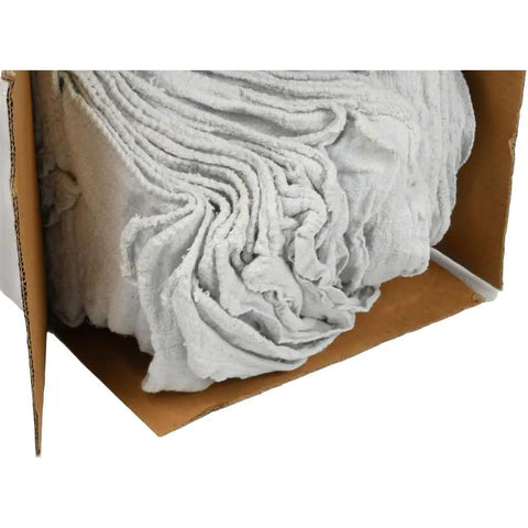 Virgin White Cotton Shop Towels 50 Pack 14 By 13 Inch Rags For Oil Grease Water And Chemicals Washable And Reusable With Finished Edges Fray Free Wipe Downs For Auto Shop And Garage