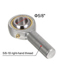 POSB10 Heavy Duty Male Rod End Bearing With Five Eighths Inch Bore And Five Eighths By Eighteen Right Hand Thread Self Lubricating Joint Rod Ends Includes Jam Nuts Four Pack For Durable Mechanical Linkages, 5/8 bore