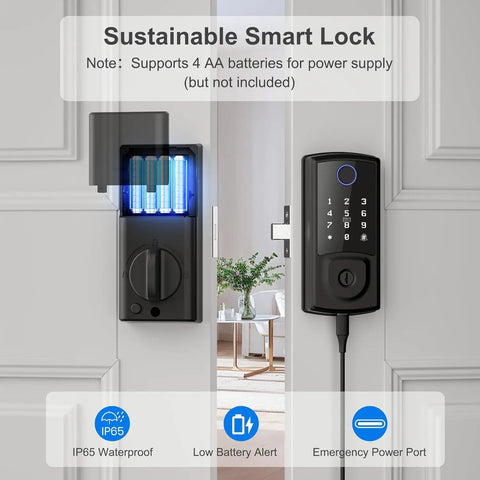 Slick Smart Deadbolt Wireless Keyless Entry Digital Lock For Front Door No Sweat Screwdriver Setup With Five Seamless Unlock Options For Bulletproof Home Protection
