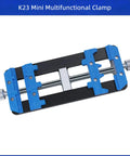 Pro Grade Circuit Board Repair Fixture Board Holder Clamp For Soldering And Tech Maintenance in blue and black design