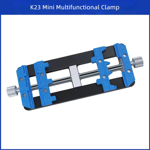 Pro Grade Circuit Board Repair Fixture Board Holder Clamp For Soldering And Tech Maintenance in blue and black design