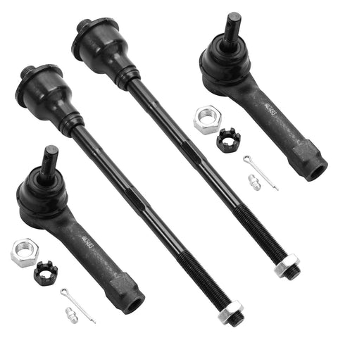 Detroit Axle AWD front-end 13-piece suspension kit components laid out, includes upper control arms and tie rods