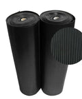 Non Slip Outdoor Rubber Ramp Cleat Floor Mat For Inclined Walkways One Eighth Inch Thick 3 Ft By 4 Ft rolled view close-up