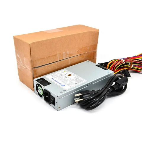 Badass 350W Atx Power Supply Boasting Kickass 80 Plus Bronze Certification, with cables and box for PC builds.