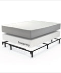 Heavy Duty Low Profile Metal Bed Frame With Straight Up Sturdy Steel Support And Generous Under Bed Storage Space, Durable Low Rise Base with box spring