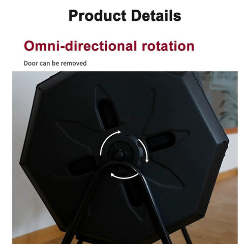 Dual Chamber Compost Tumbler 160L With Sliding Doors, High Capacity Outdoor Bin for gardens and yards, 360 Degree Tumbling.