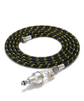 Professional Airbrush Hose With Oil Water Separator Versatile Nylon Tube 5 9 Ft Flexible Extension Connects To Compressors Heavy Duty 1 8 Inch Female Fittings Ensure No Drips For Pros Working On Studio High Perf Spray Results black nylon hose with inline moisture trap and 1/8 inch fittings