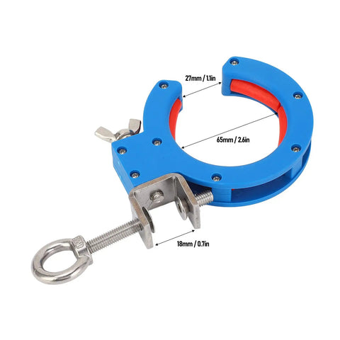 65mm Cable Tray Roller Set With Pro Grade Adjustable Wire Pulling Pulley Nylon Guide Wheel And Stainless Steel Bracket For Seamless Cable Runs In Inside And Outside Corner Electrical Installations, 65mm blue clamp