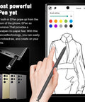 Crisp 6.8 Inch 5G Unlocked Android Cell Phone With S Pen showing hand drawing on screen with vibrant colors.