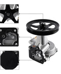 Front view of AULINK 904-861 vacuum pump for GM SUVs, black pulley on a silver housing.