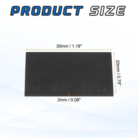 Rectangle Graphite Block Disk Ingot Set Of Five High Purity Graphite Electrode Plate Sheet 30x20x2mm detailed with dimensions