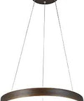 One Light LED Pendant Light In Oil Rubbed Bronze Finish, Dimmable, 47.25-Inch Hanging Length, Aluminum Fixture, Damp Rated For Indoor Use
