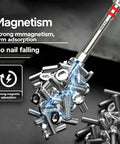 Image of Six Piece Heavy Duty Magnetic Hex Shank Screwdriver Bits Set Featuring Pagoda Shaped Sockets For Electric Drills And Impact Drivers with magnetic grip.