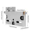 Heavy Duty 4 Inch Stainless Steel Vise With 100 Mm Jaw Opening showing precise dimensions for wire EDM and CNC machining.