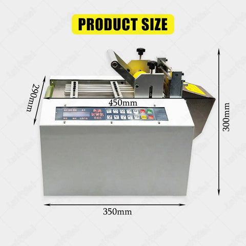 Dead Nuts Precise Electric Heat Shrink Tube Cutter, 450mm x 300mm x 350mm size, features digital control panel for precise cutting.