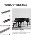 Rotating Concealed Hinges Set 10 Pieces Heavy Duty Butt Door Hinges For Cabinets And Furniture displayed with piano