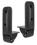 2 Pcs Side Mount Non Swivel Casters With L Bracket Rubber Pvc Wheels For Speaker Stands And Stage Gear Heavy Duty Quick Release Hella Stable Rig Setup Sweet Smooth Glide Rollers, showcasing detailed L brackets with wheels.