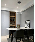 Kitchen LED s for Dining Room Modern Lights for Living Room Golden Circle Pendant Lights Home Design Lighting Indoor over white dining table