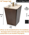 4 Inch Wood Furniture Legs Set Of 6 Square Couch Legs For Sofa Armchair Dresser And Sideboard Replacement Mid Century Modern Durable Rubber Wood With Hardware Included, shown in walnut finish with dimensions and screws.