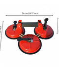 Super Heavy Duty Glass Suction Lifter With Rubber Grip And Nylon Parts For Moving Tiles Panels Safely Up To 440 Pounds During Construction Jobs Easy Hand Control Material Handling, dimensions 36cm x 29cm x 11cm