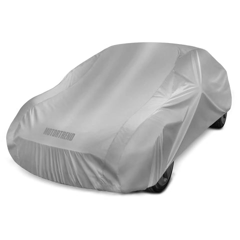 Waterproof Car Cover All Weather Protection For Rain Wind And Sun Fits Up To 190 By 70 By 50 Inches Size L For Fullsize Sedans SUVs Muscle Cars And Crossovers displayed on car