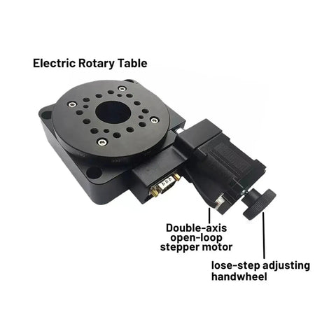 Pro Build Motorized Hollow Rotary Table With Nema 17 Gears and Dead Simple Indexing, showing electric rotary table with open-loop motor.