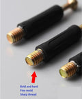 Close-up of rust resistant cam screws from the 50 Piece Built Tough Cam Lock Fittings And Furniture Connector Hardware Kit.