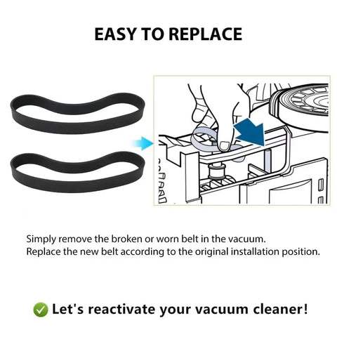 Two Pack Replacement Vacuum Belts For Bissell PowerForce CleanView Momentum PowerLifter Velocity Powerease, Durable Rubber Belts For Household Vacuum Cleaners, Easy Install, Replaces 3031120, 3031123, 2031093